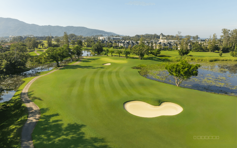 Golf course and green landscape within Laguna Phuket